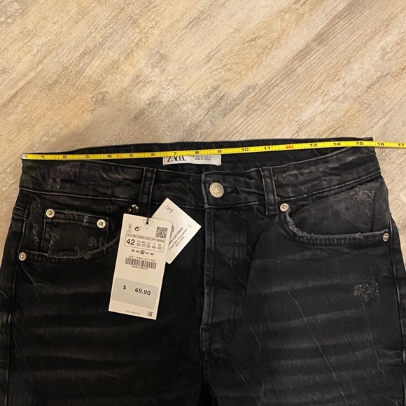 Zara Distressed Black Skinny Jeans - Picture 10 of 13